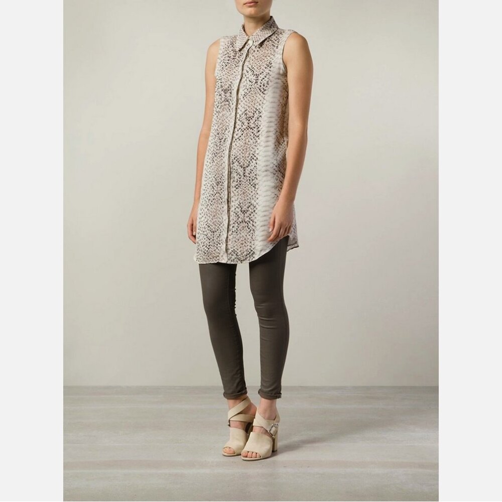 Haute Hippie Silk Anaconda Print Tunic